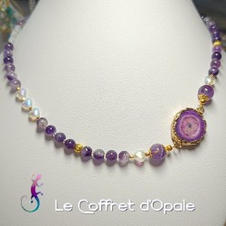 Collier asymétrique géode...