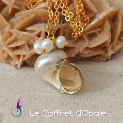 Collier doré "Hawaï" avec...