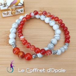 Bracelet double en howlite...