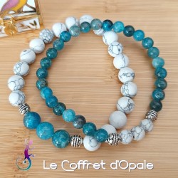 Bracelet double en howlite...