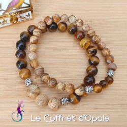 Bracelet double en oeil de...