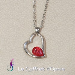 Chaîne et pendentif cœur en...