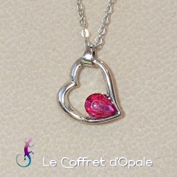 Chaîne et pendentif cœur en...