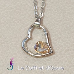 Chaîne et pendentif cœur en...