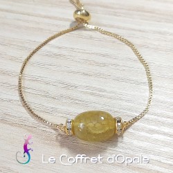 Bracelet en agate jaune...