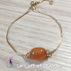 Bracelet en agate orange...