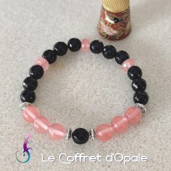 Bracelet en perles d'onyx...