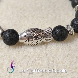 Bracelet en perles de lave...