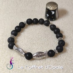 Bracelet en perles de lave...