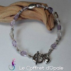 Bracelet Love en amétrine...