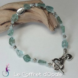 Bracelet Love en apatite et...