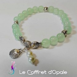Bracelet en jade vert avec...