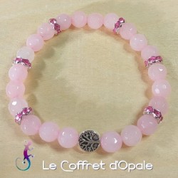 Bracelet en quartz rose et...